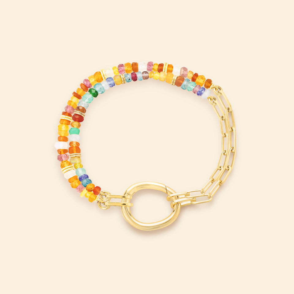 Charm Lien Pierres Orange Bracelet