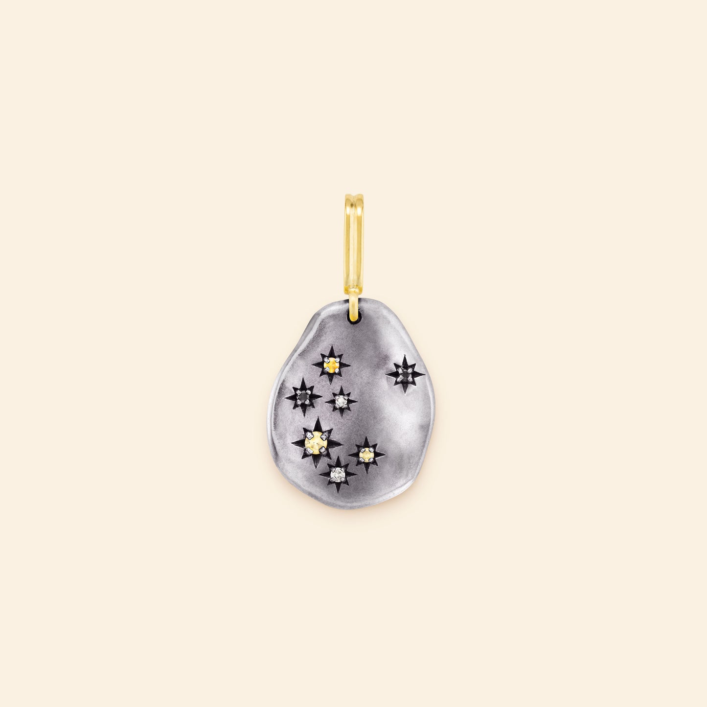 Black Starry Night Tantal Medal