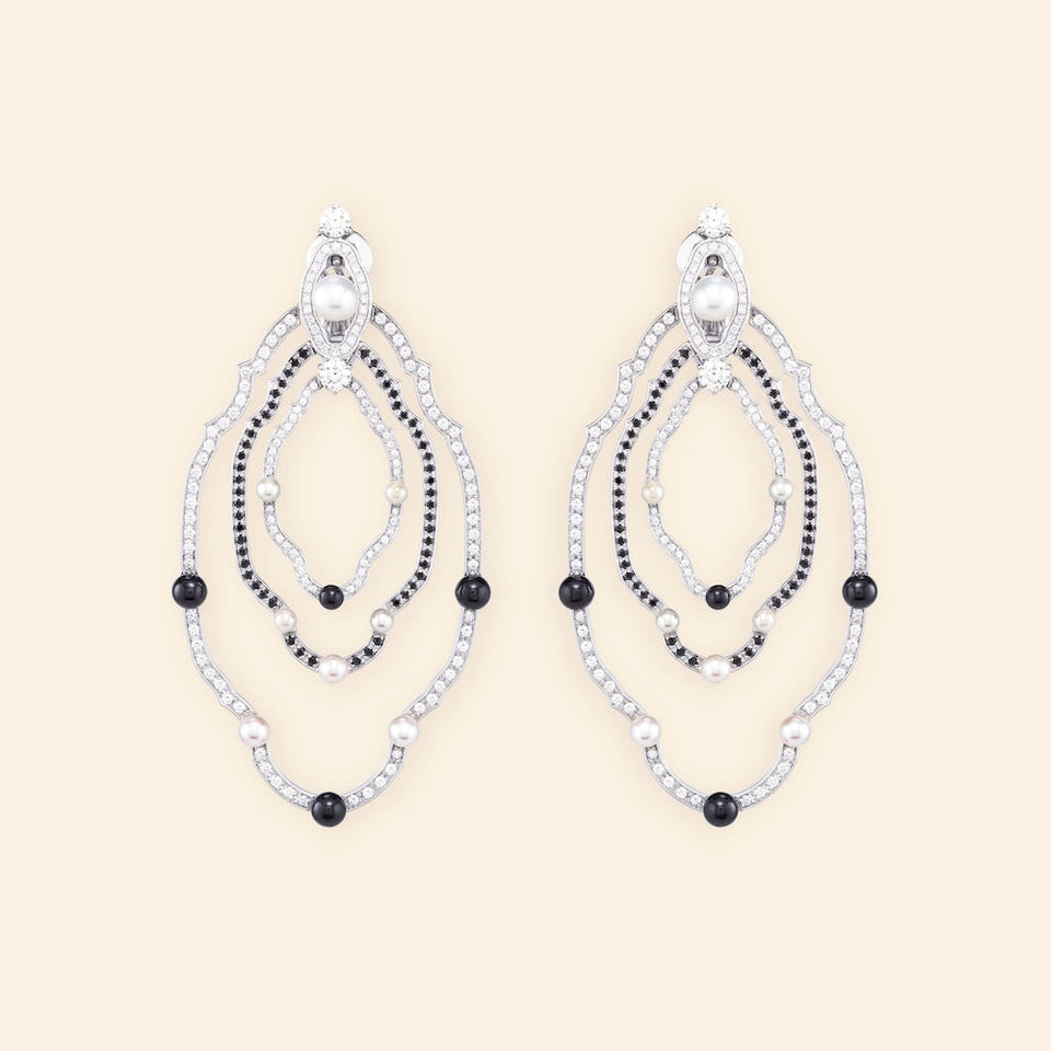 Madreperla Isola Bella Earrings M B&W