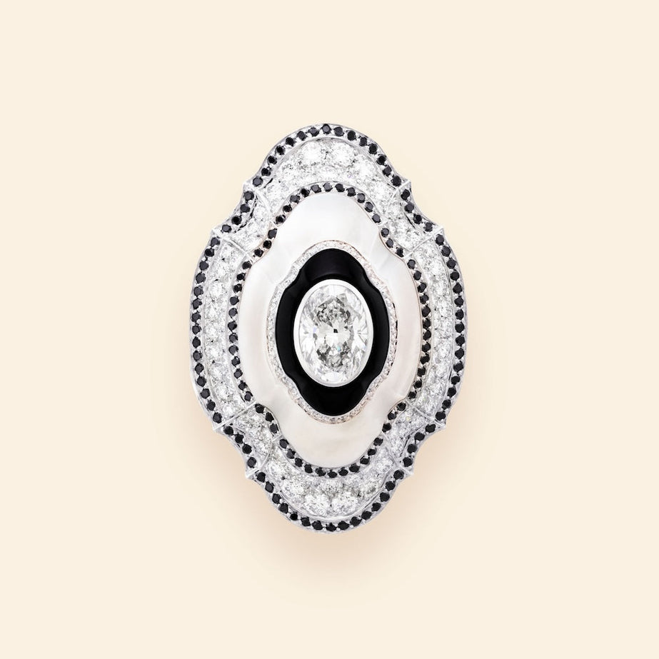 Madreperla Isola Bella Ring B&W