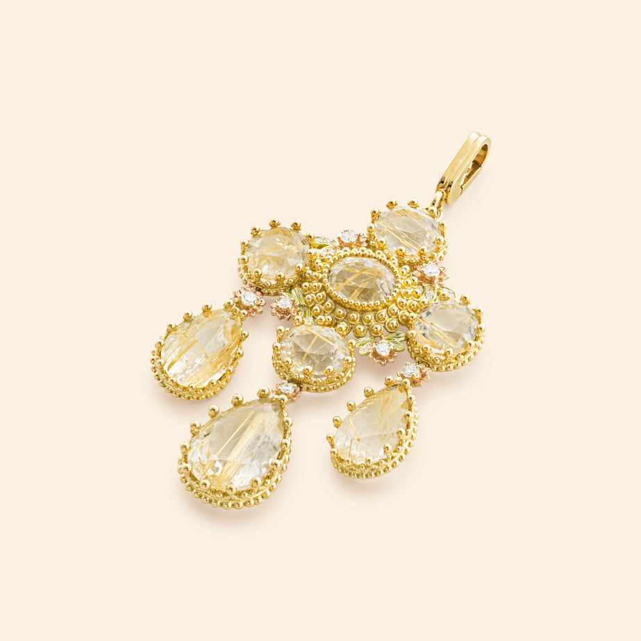 Pierreries Rutilated quartz Medal