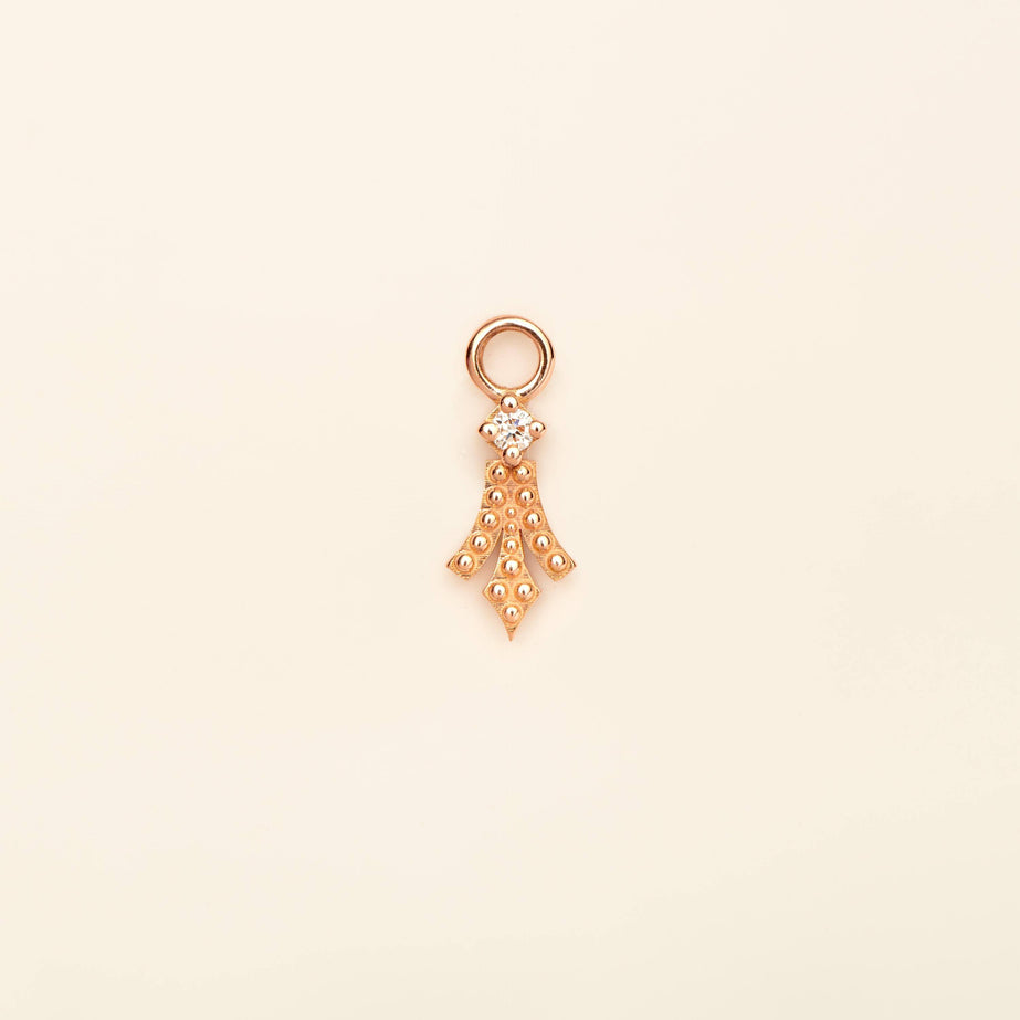 George Diamond Charm Pink Gold Mellerio