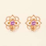 Giardino Medium Earrings Pink Sapphire
