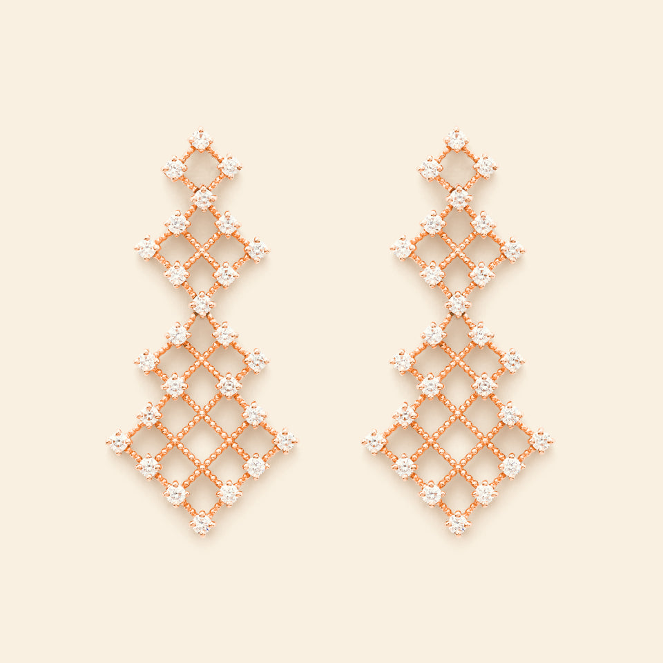 Maglia Earrings SM Pink gold