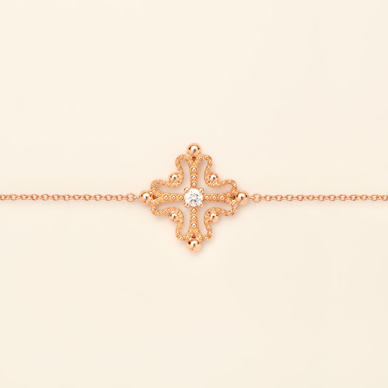 Nina Bracelet Diamond Pink Gold Mellerio