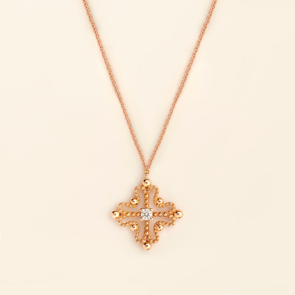 Nina Necklace Diamond and gold Pearls