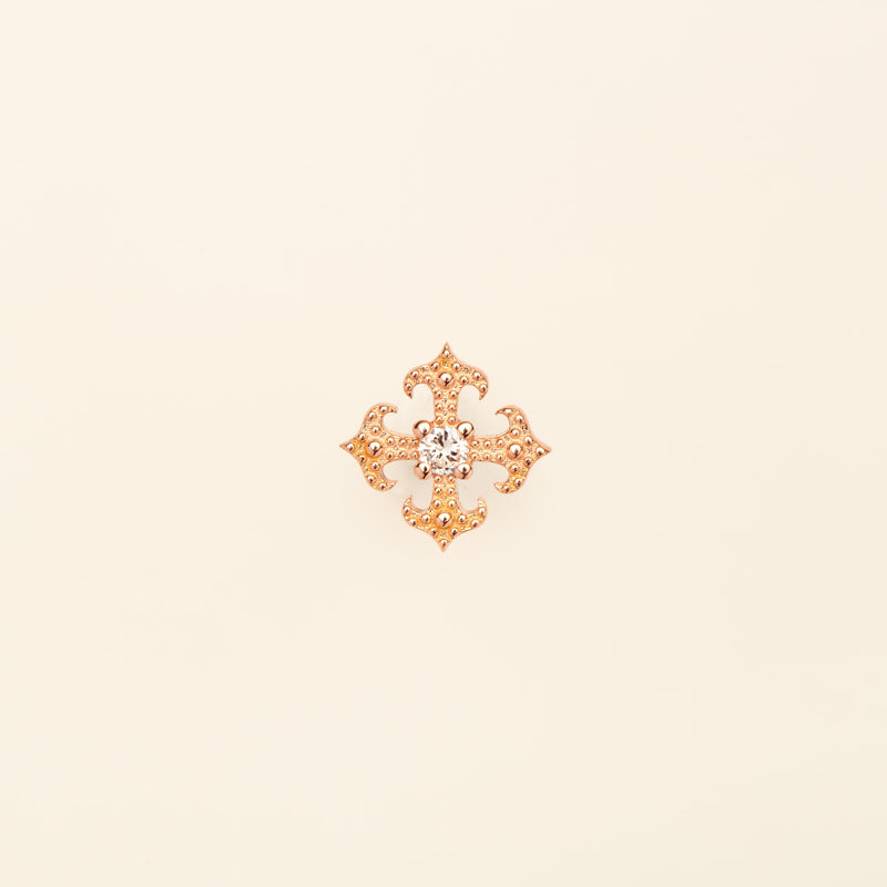 Pinta Stud Diamond Pink Gold Mellerio