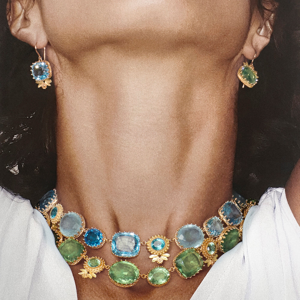 Pierreries Necklace Blue