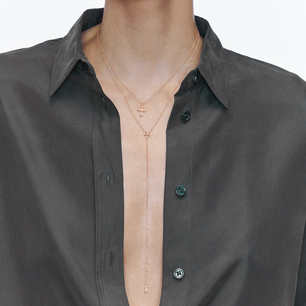 Maria Necklace Diamond Green gold