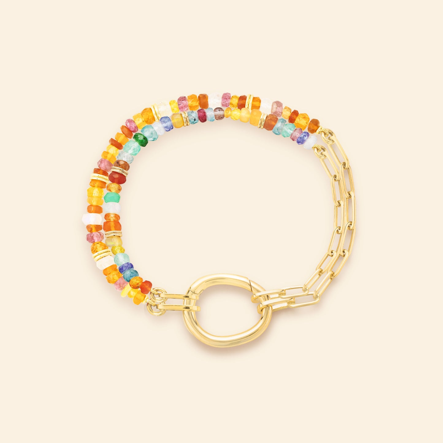 Charm Lien Pierres Orange Bracelet