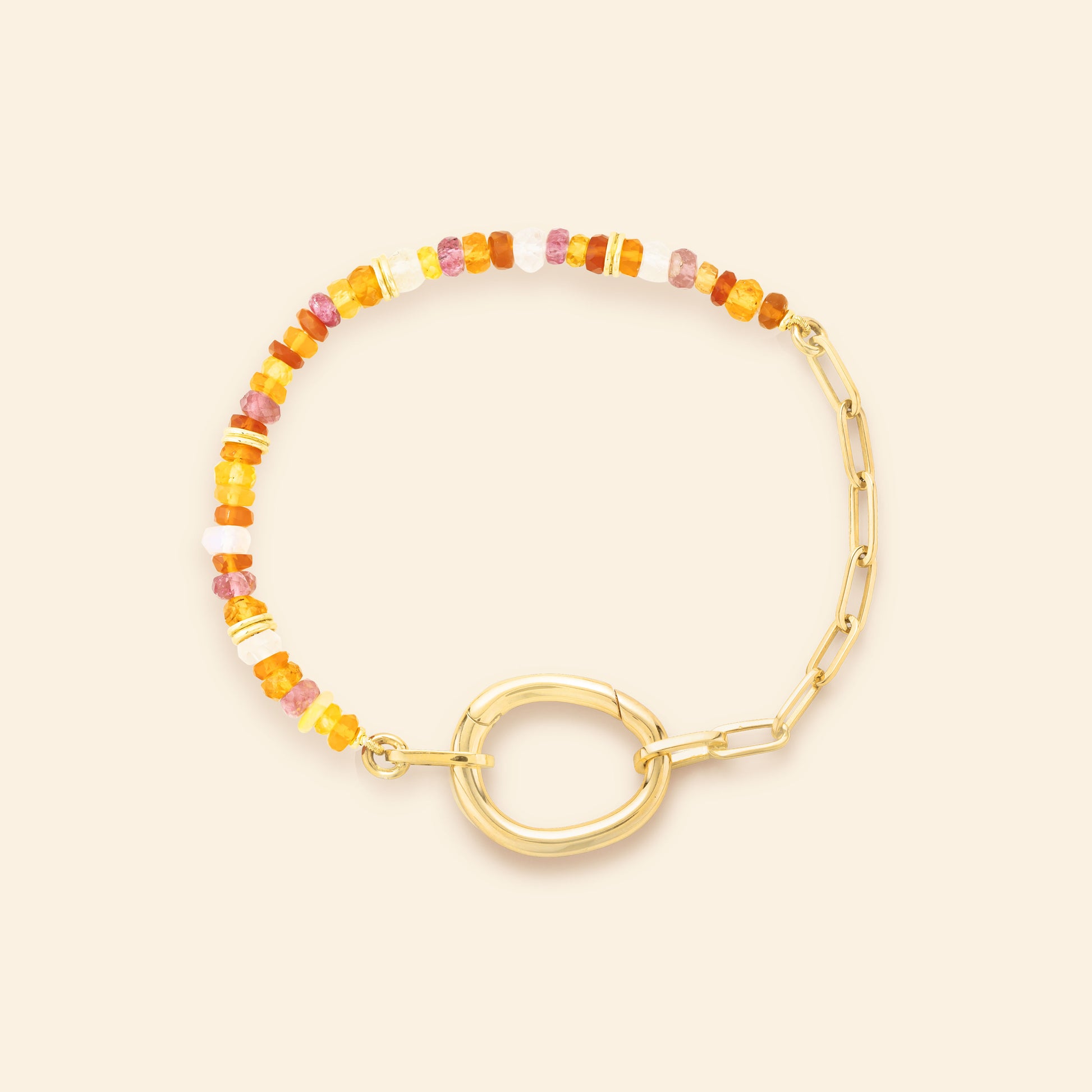 Bracelet or jaune avec pierres Mellerio