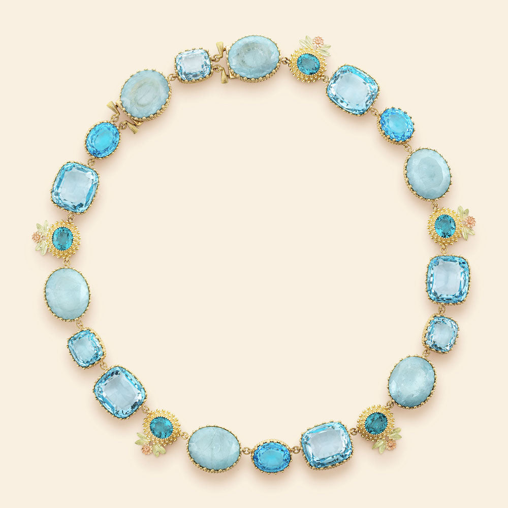 HIGH JEWELRY NECKLACE PIERRERIES BLUE