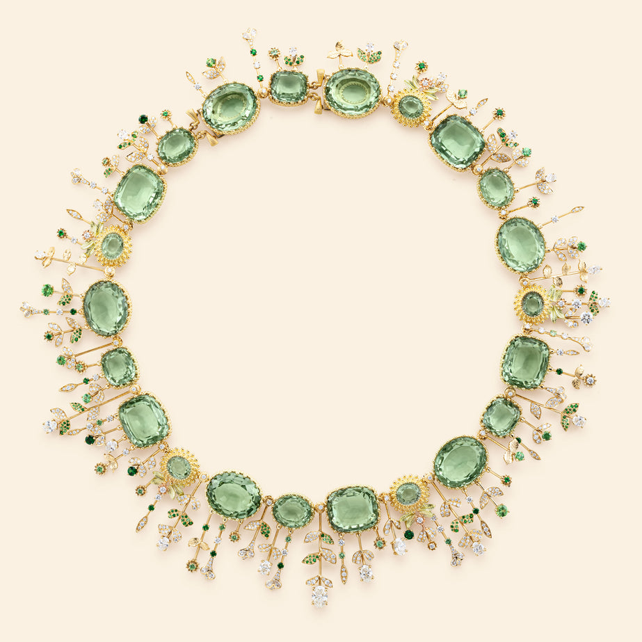 Jardin Pierreries Necklace Prasiolites
