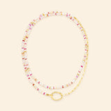 Lien Pierres L Light Pink Necklace