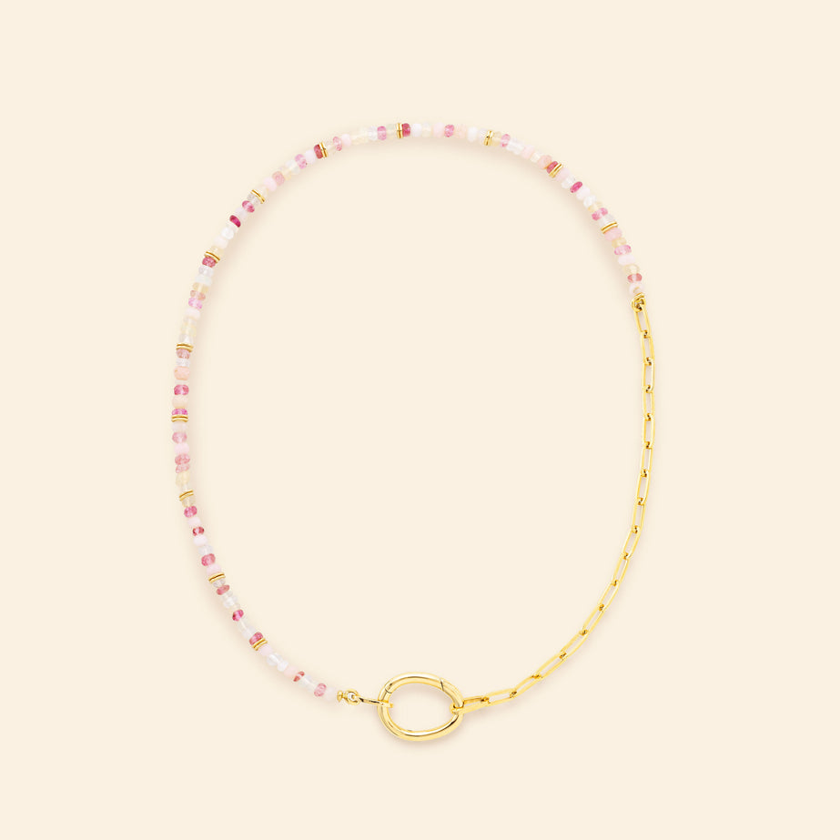 Lien Pierres S Light Pink Necklace