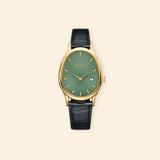 M Cut Watch - Yellow gold with Green Dial