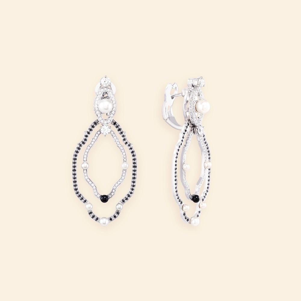 Madreperla Isola Belle Earrings S B&W