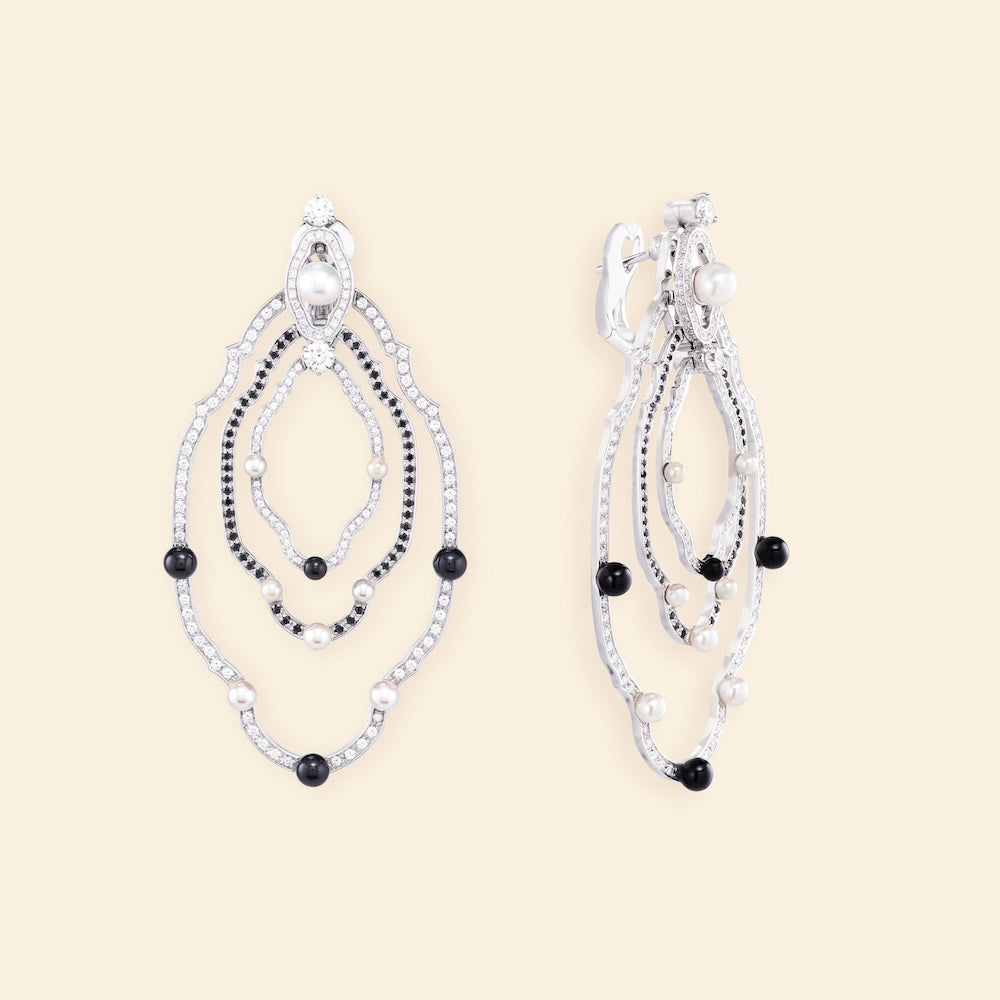 Madreperla Isola Bella Earrings M B&W