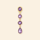 Pierreries Amethysts Line Earring