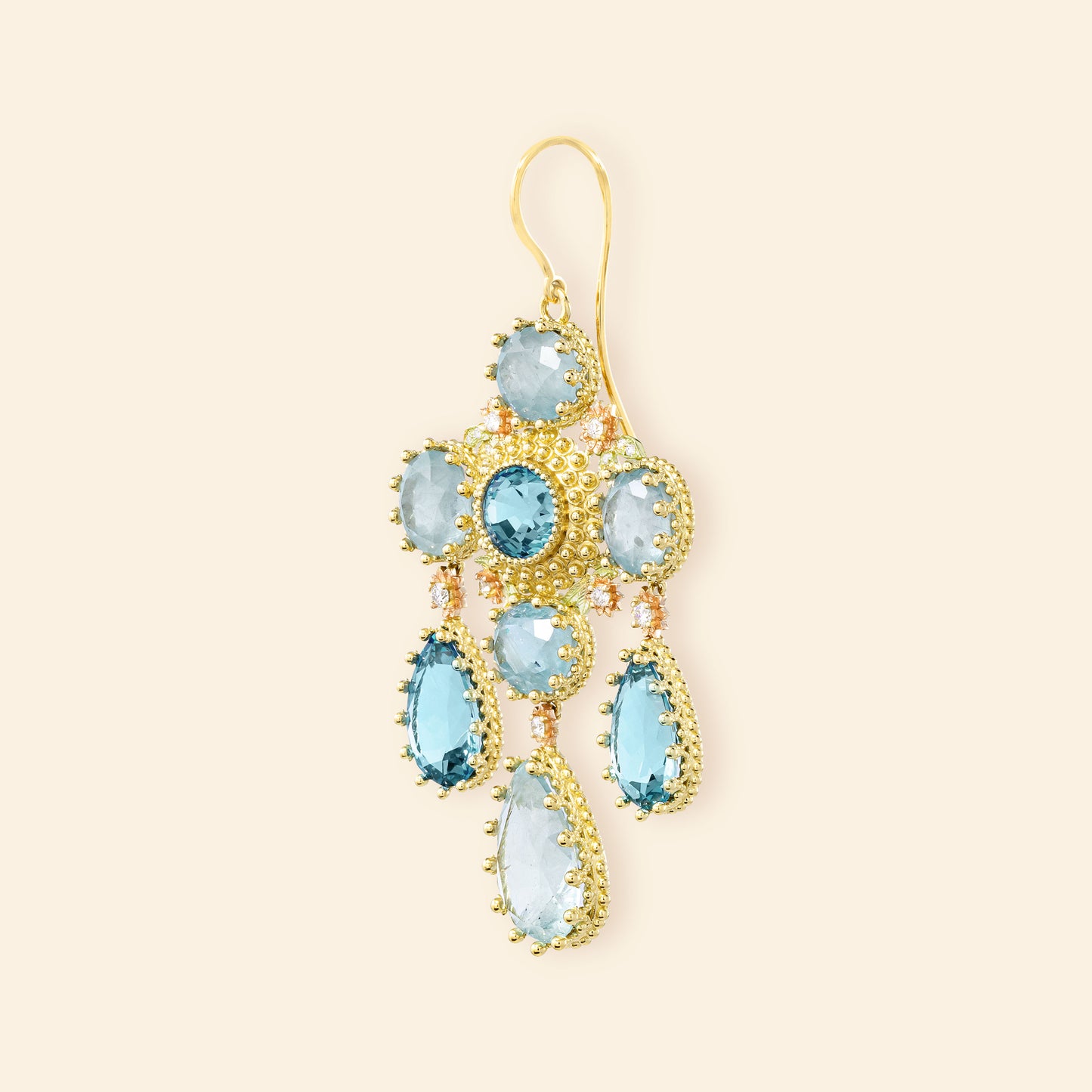 Pierreries Blue Girandole Earring