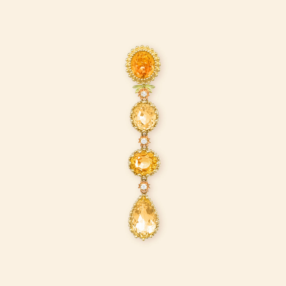Pierreries Citrines Line Earring