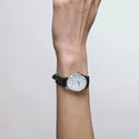 M Cut Watch - White gold with Silvery Dial