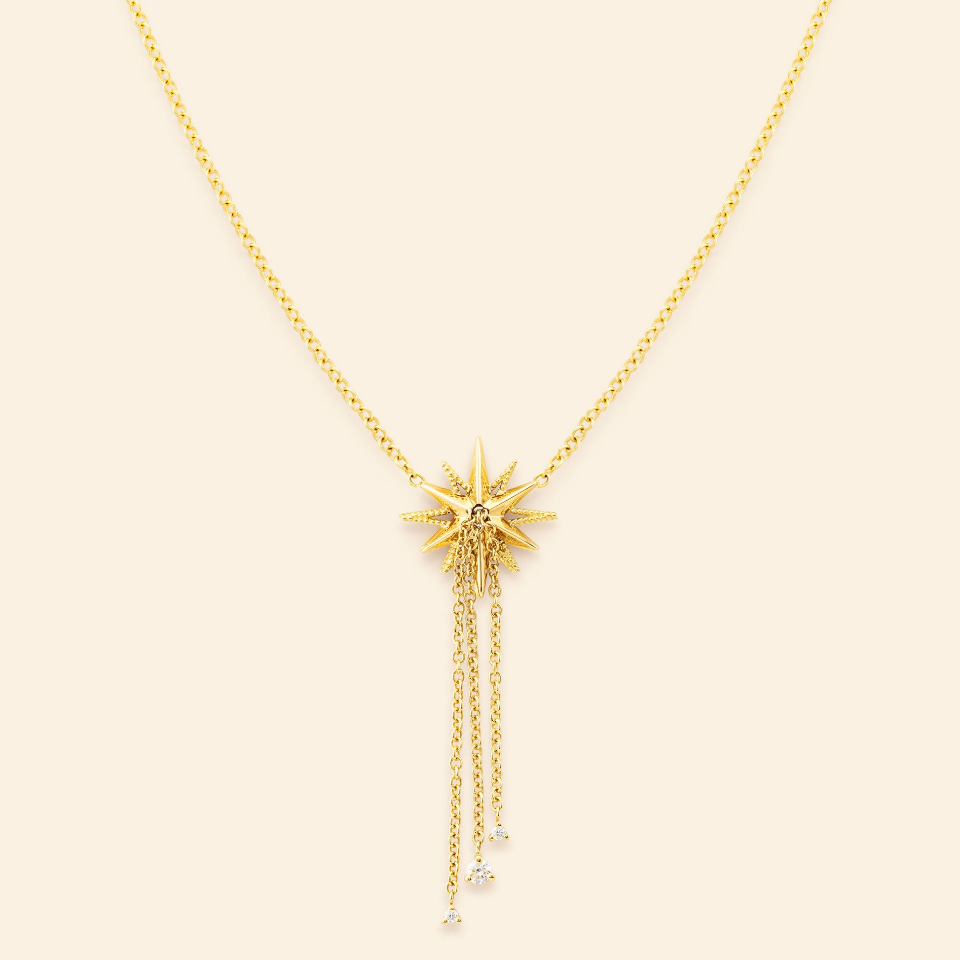 Collier or jaune avec chaines et diamant joaillerie fine Mellerio