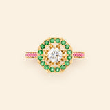 Diamond engagement ring yellow gold Maison Mellerio