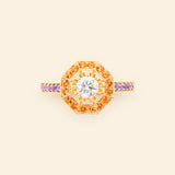 Diamond engagement ring yellow gold Maison Mellerio