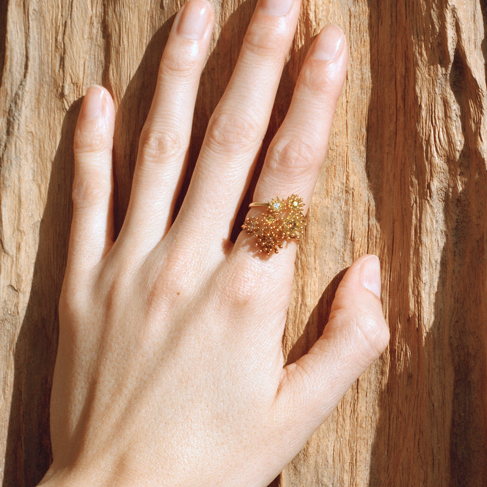 Cactus Vanille 3 Patterns ring Pink Gold