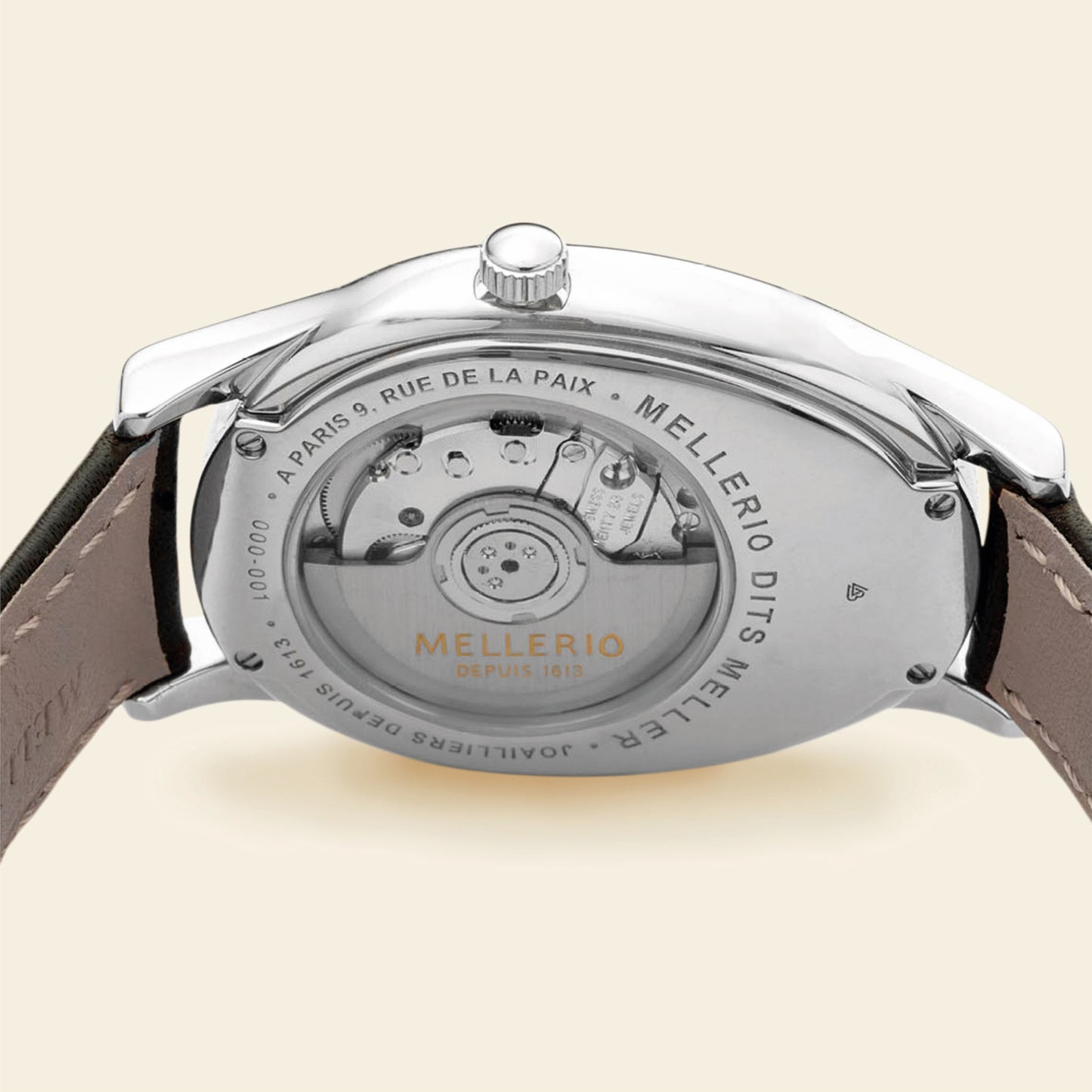 M Cut Watch - Steel with Black Dial