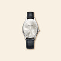 M cut Watch - White gold with Silvery Dial