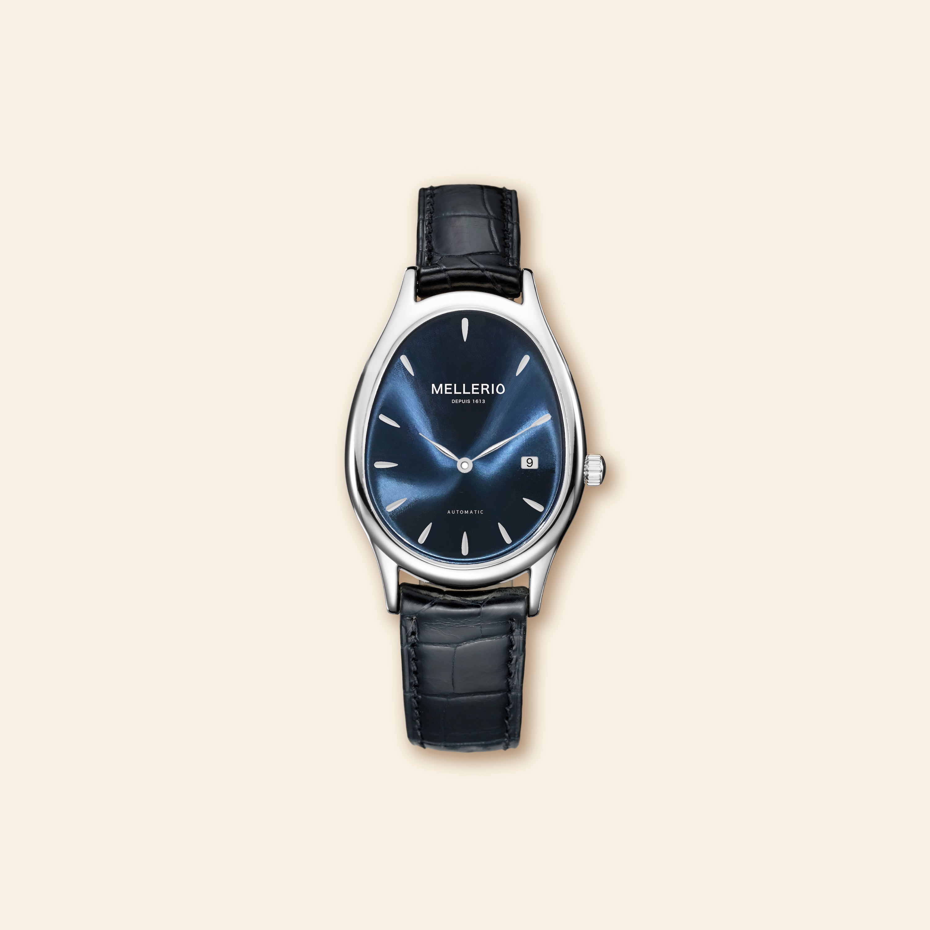 White Gold Watch Blue Dial M Cut - Luxury Watch | Mellerio