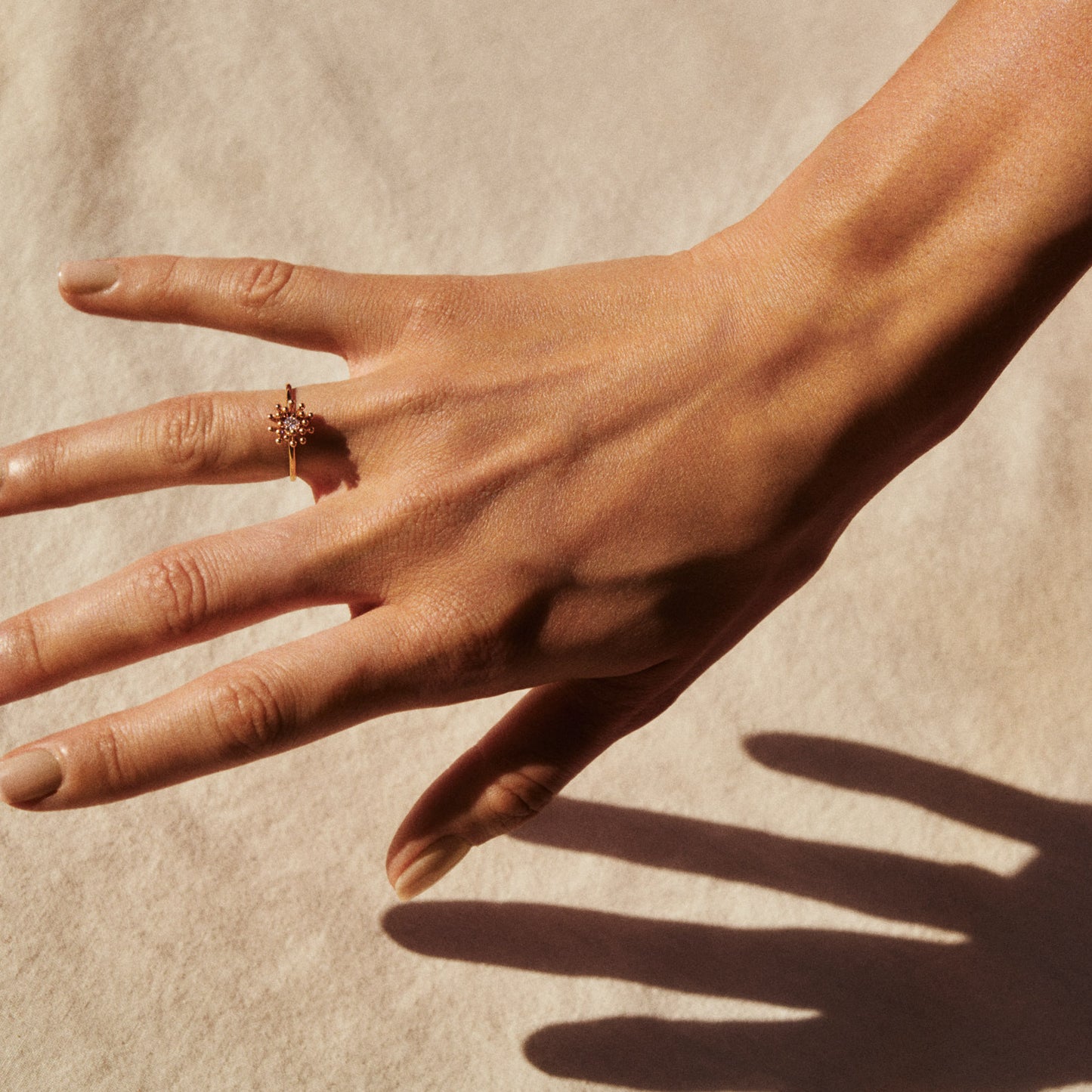 Cactus Vanille ring Diamond Pink Gold Mellerio