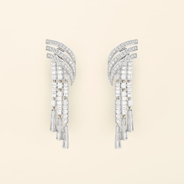 ピアス Monday Edition _ MJxME Lilium Falling Off Single Earring eclat-de-lys-earrings-white-