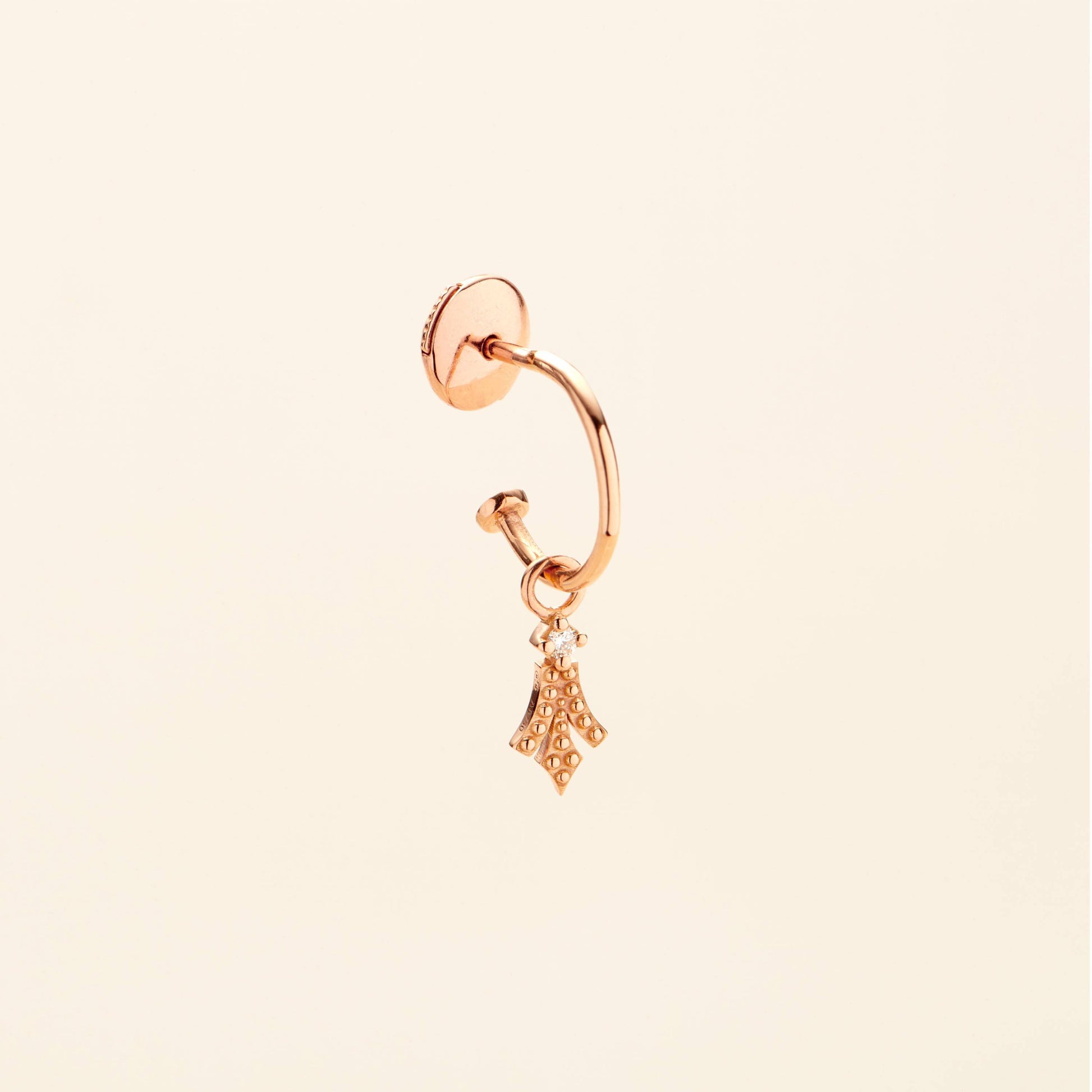George Diamond Charm Pink Gold Mellerio
