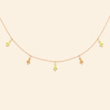 George Necklace 5 patterns Diamonds Green gold