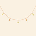George Necklace 5 patterns Diamonds Green gold