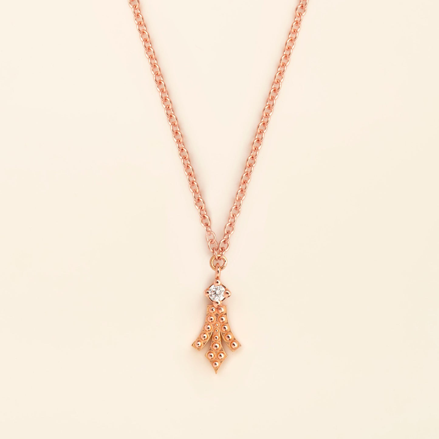 George Necklace Diamond Pink Gold Mellerio
