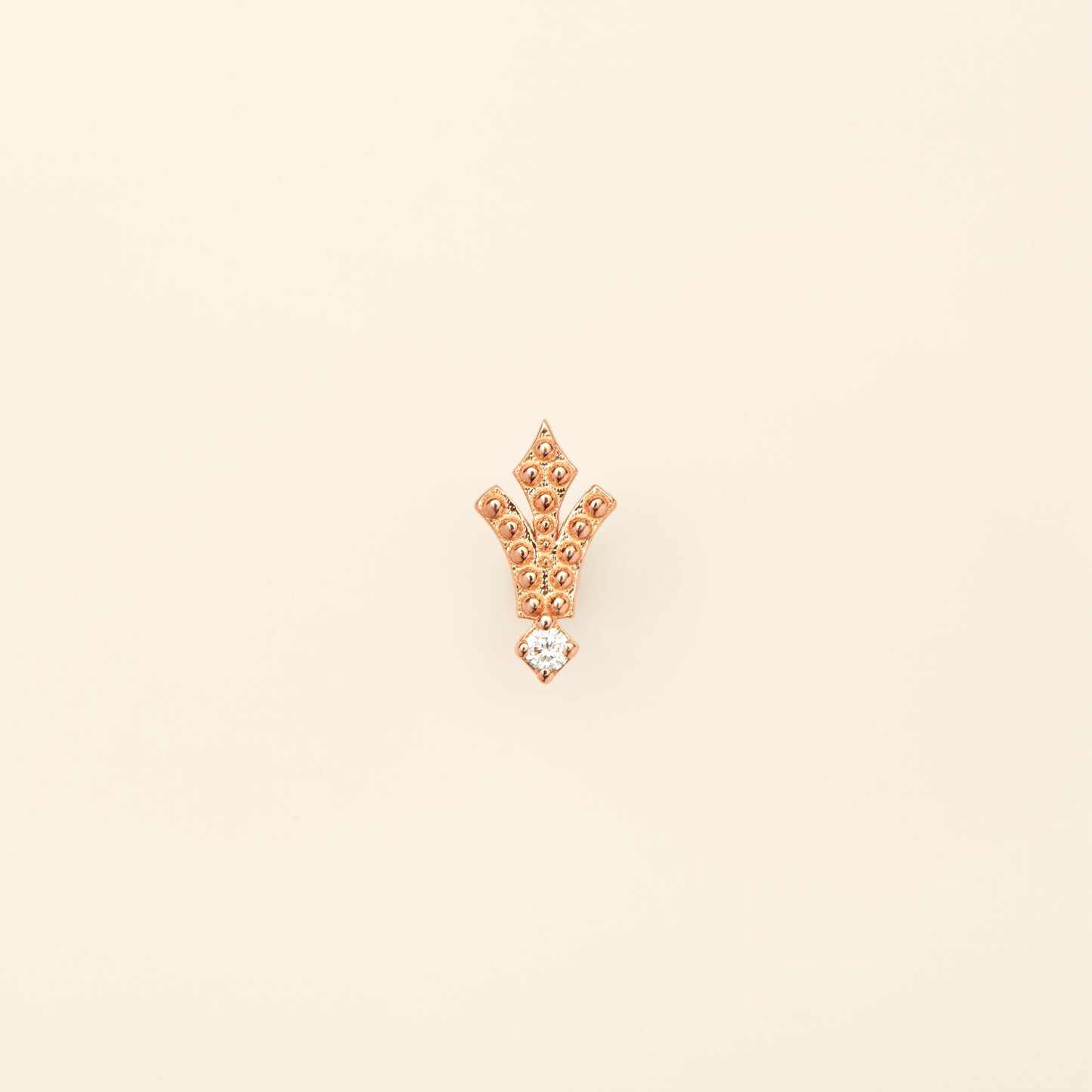 George Diamond Stud Pink Gold Mellerio