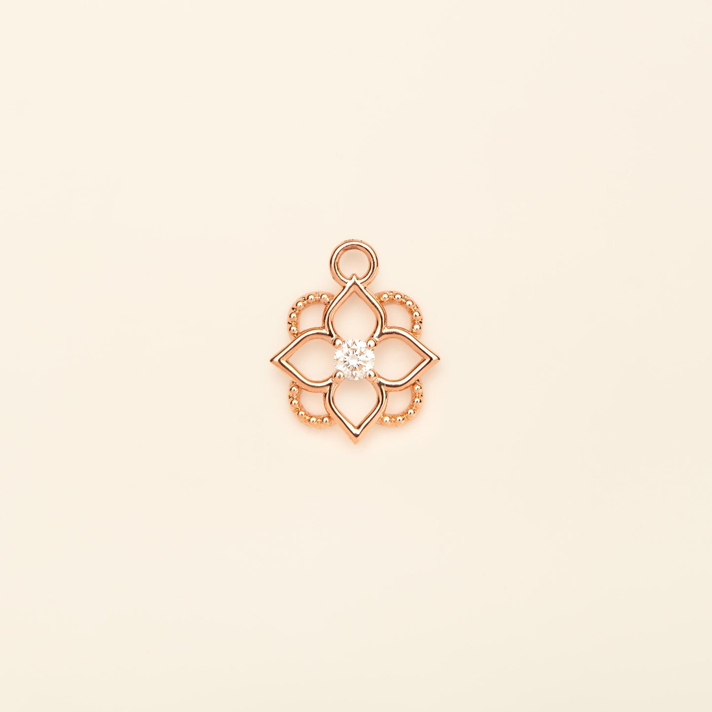 Mini Giardino Charm Diamond Pink Gold Mellerio