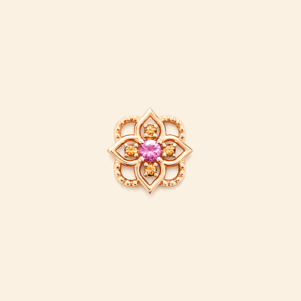 Giardino Small Earring Pink Sapphire