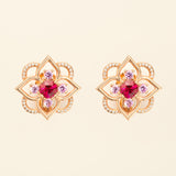 Giardino Medium Earrings Ruby