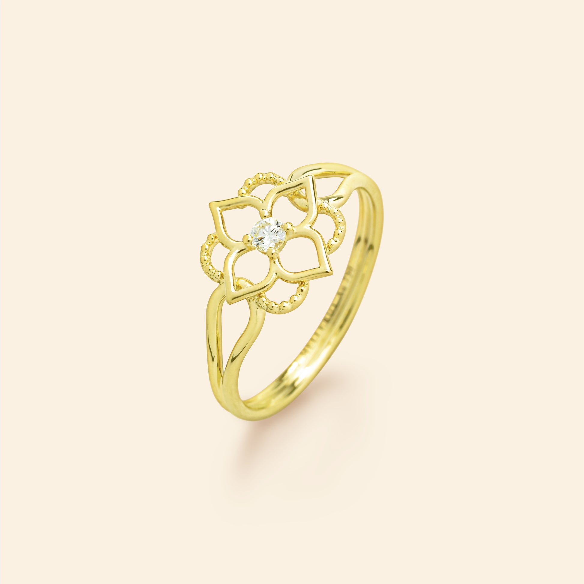 Giardino Ring Diamond Green Gold Mellerio