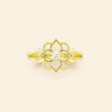 Giardino Ring Diamond Green Gold Mellerio