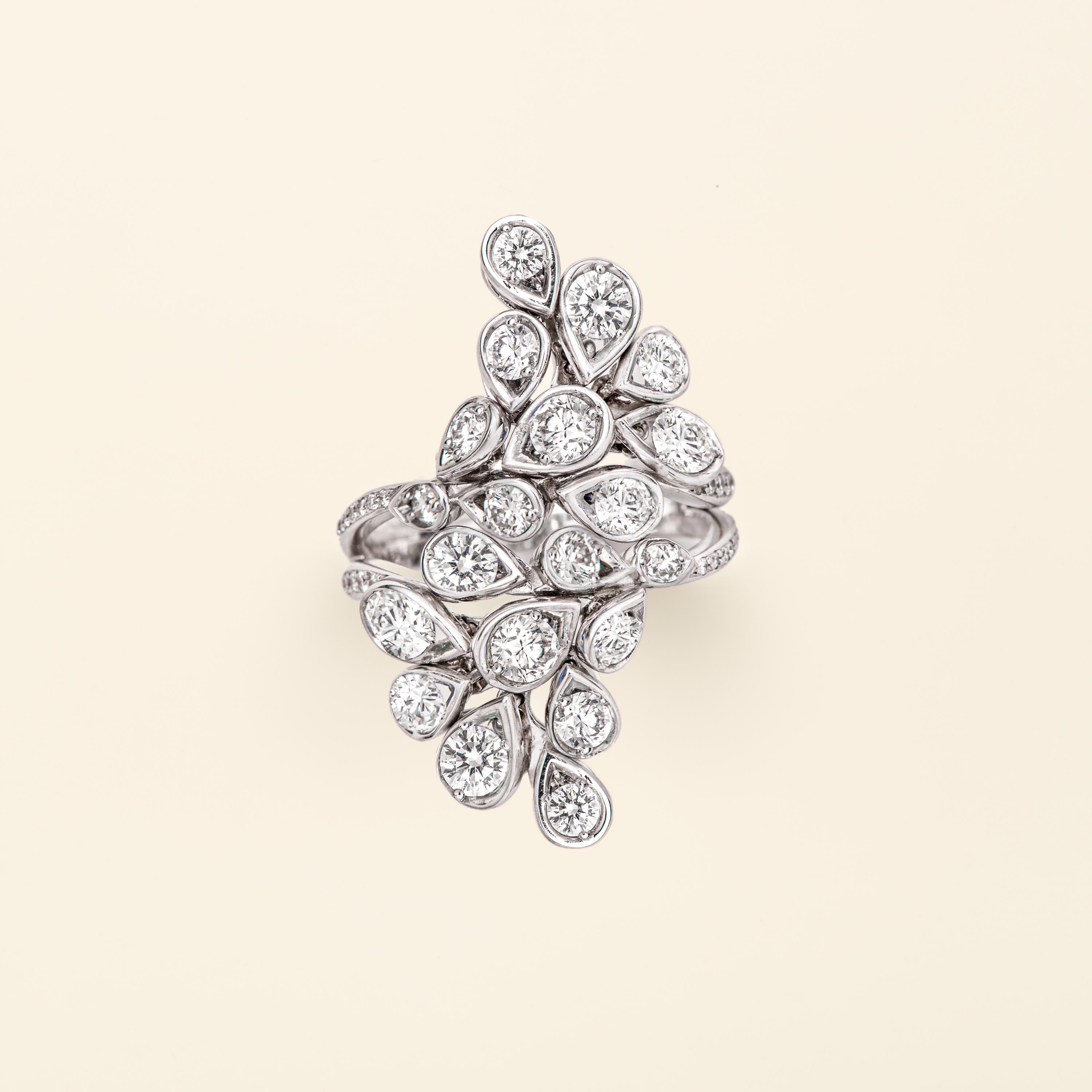 White Gold and Double Diamond Ring Indra - Luxury Ring | Mellerio