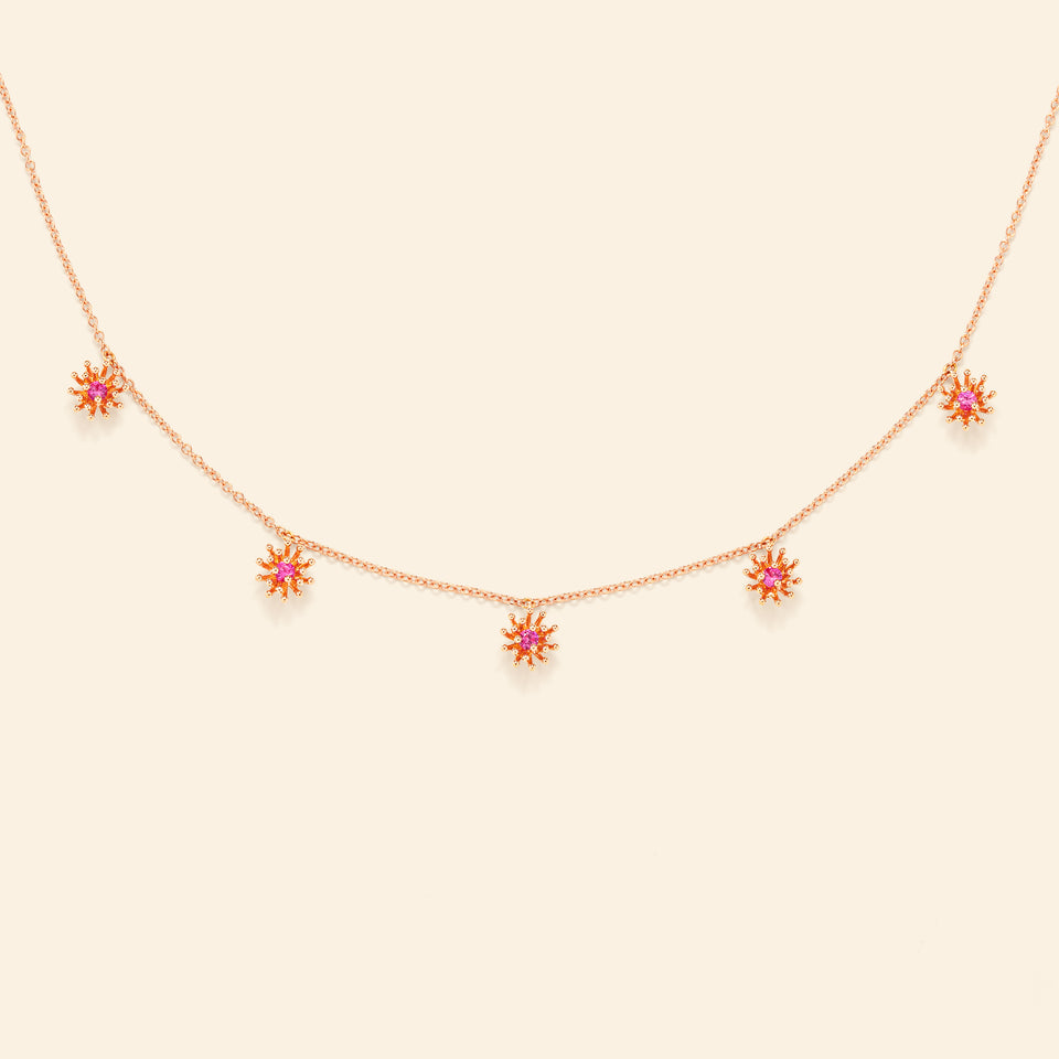 Le petit Cactus Rose Necklace 5 Patterns