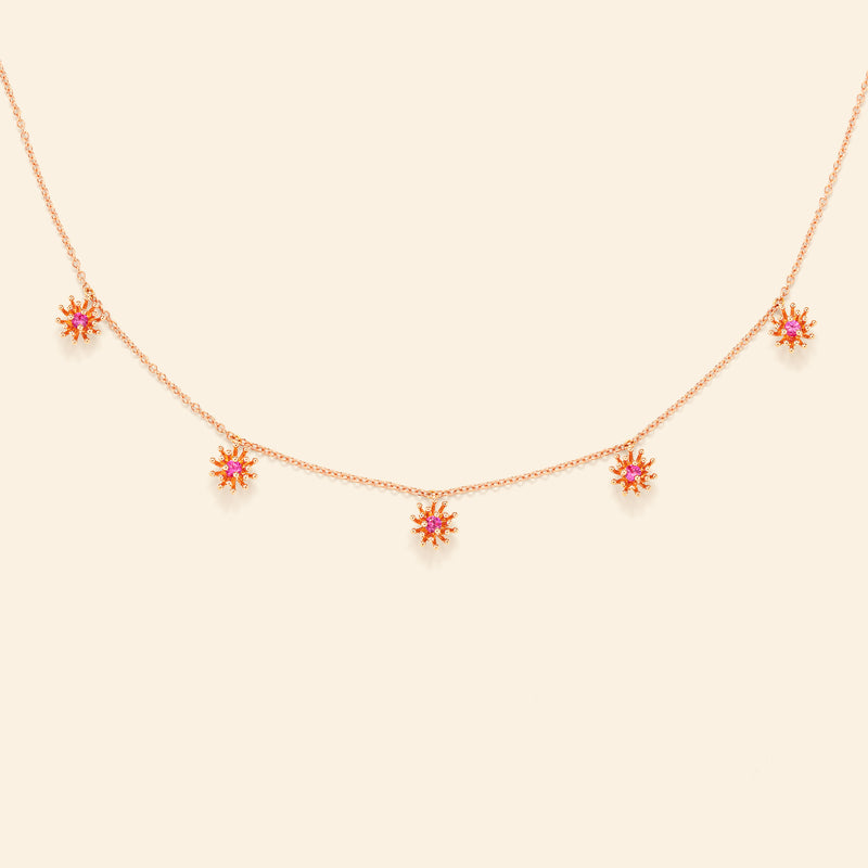 Le petit Cactus Rose Necklace 5 Patterns