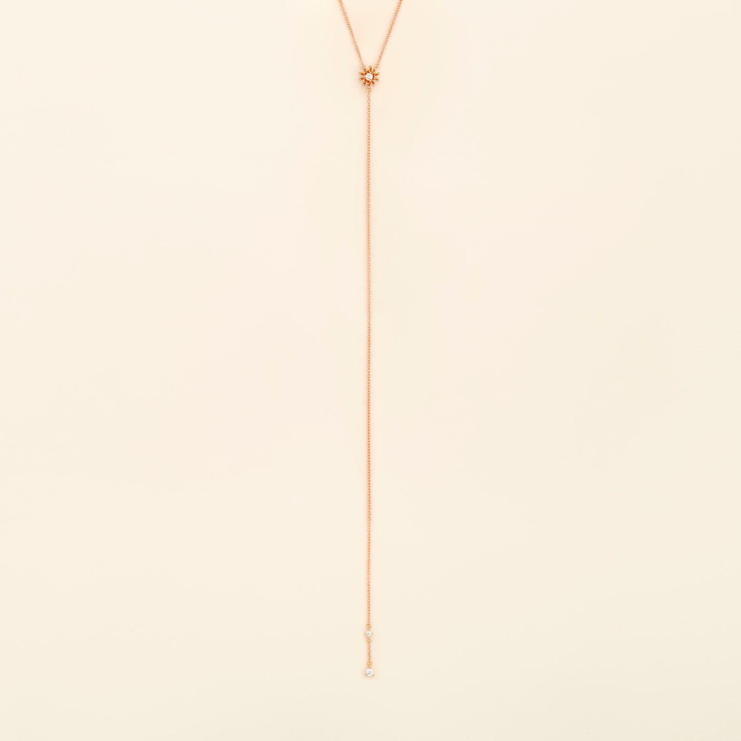 Petit Cactus Y Necklace Diamond Pink Gold Mellerio