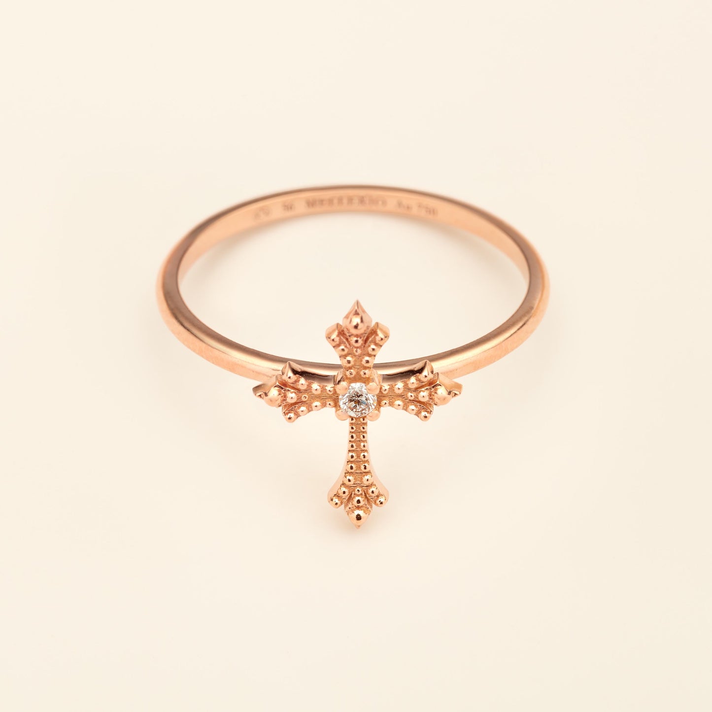 Maria Ring Diamond Pink Gold Mellerio